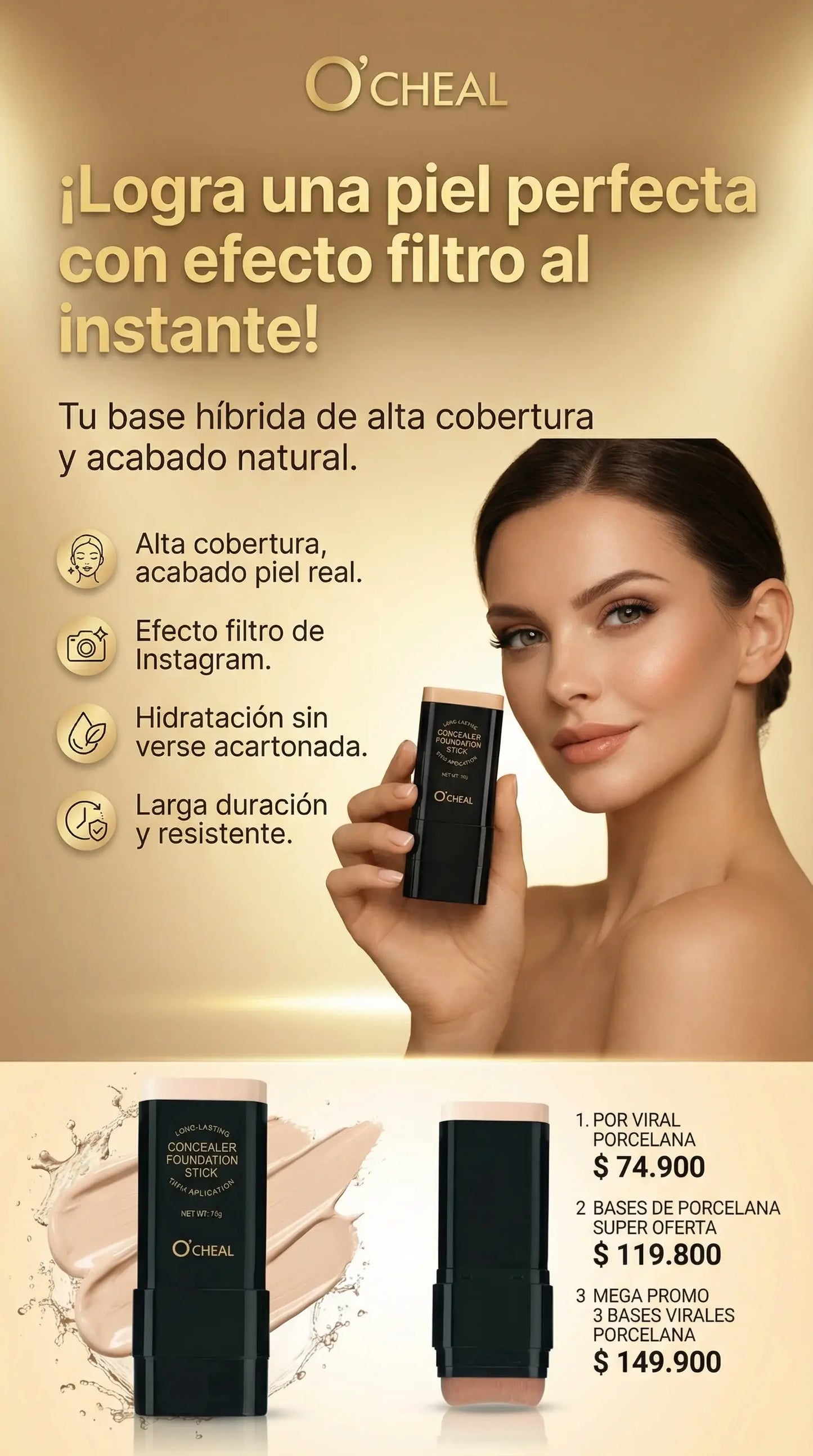 PORCELAIN SKIN LA BASE VIRAL EFECTO FILTRO 2.2
