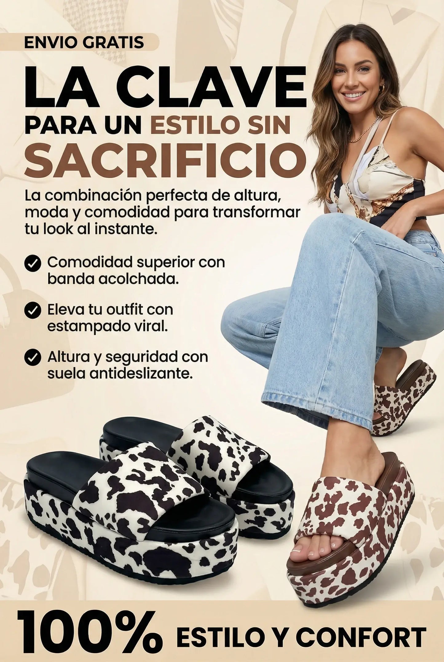 SANDALIA PREMIUM LUNA PRINT