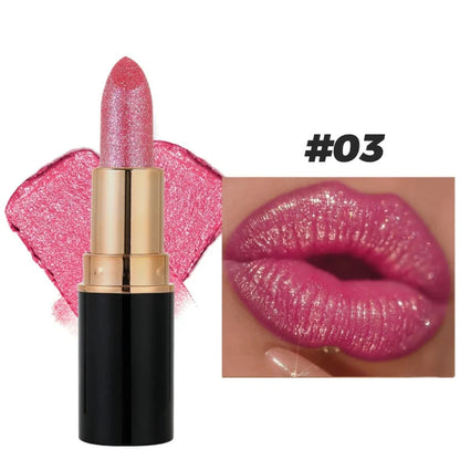💖🔥Brillo Labial con Purpurina & Diamantes – KIT x 6 (A Prueba de Agua)