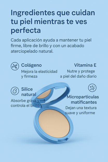 💖KAILINYA – Polvo compacto con colágeno de larga duración