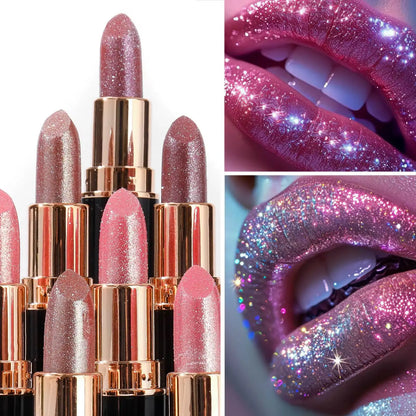 💖🔥Brillo Labial con Purpurina & Diamantes – KIT x 6 (A Prueba de Agua)